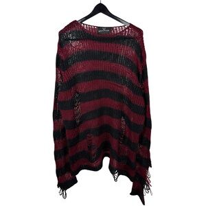 Women’s Y2K Killstar Dahlia Knit Grunge Long Sleeve Goth Sweater Size XL